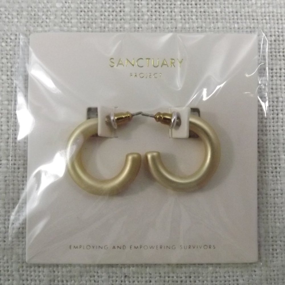 Thick Gold Tone Hoops from Sanctuary Project